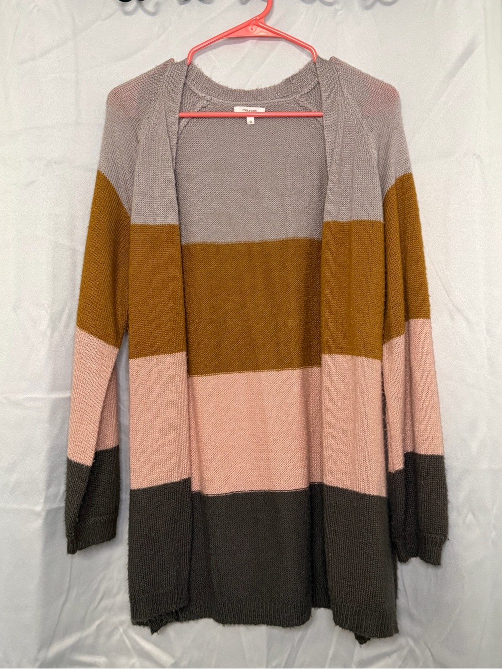 Maurices - Colorblock stripe open front Cardigan